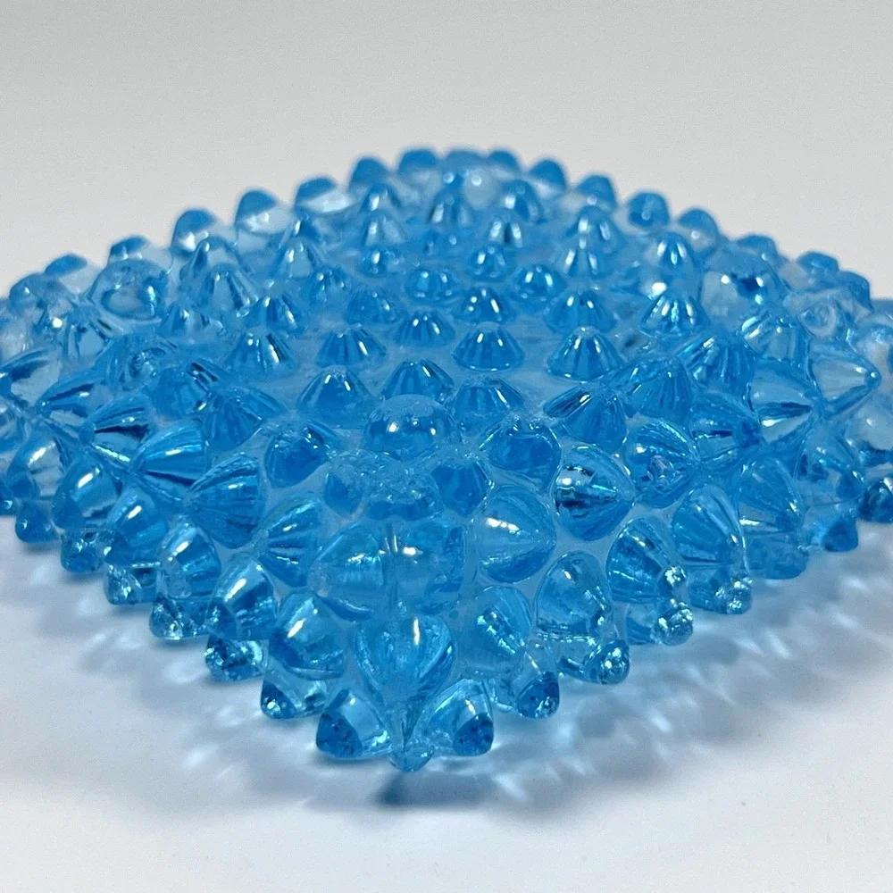VTG Fenton Square Spiked Hobnail Tea Light Candle‎ Holder Salt Cellar Lot Of 3